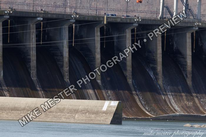 Protected preview of Concrete Dam Across the Water, an original Mike Mester photograph