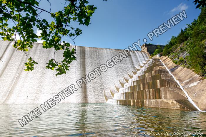 Protected preview of Summer Water Over the Stepped Spillway, an original Mike Mester photograph